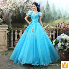 Alibaba Online Cinderella Royal Blue Vestidos de festa especial de festa Princesa Estilo Amostra real de vestido de noiva Vestido de noiva